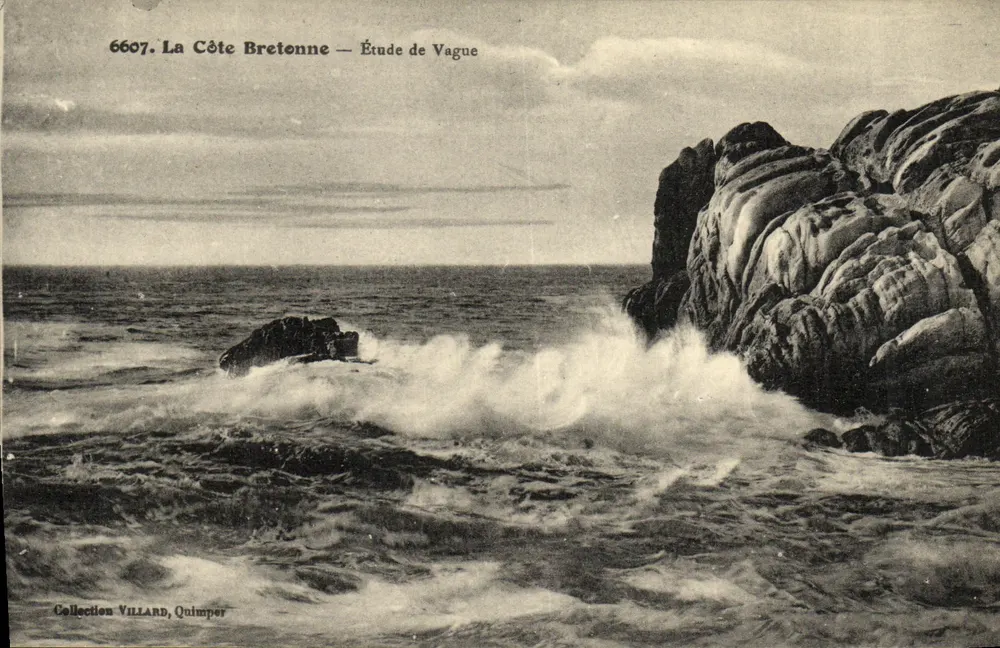 A Costa Bretã — Estudo de Onda — Coleção Villard, Quimper - Frente
