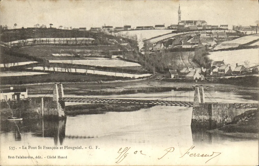 Brücke St. François und Plougniel — Bret-Talabarden, Verlag — Foto von Huard - Vorderseite