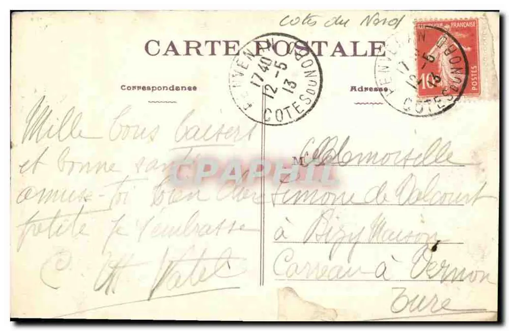 Das Fort Lalatte - Der Pont-Levis — La Bretagne Pittoresque — Phototype Vasseulle, Sammlung L. Martin - Rückseite
