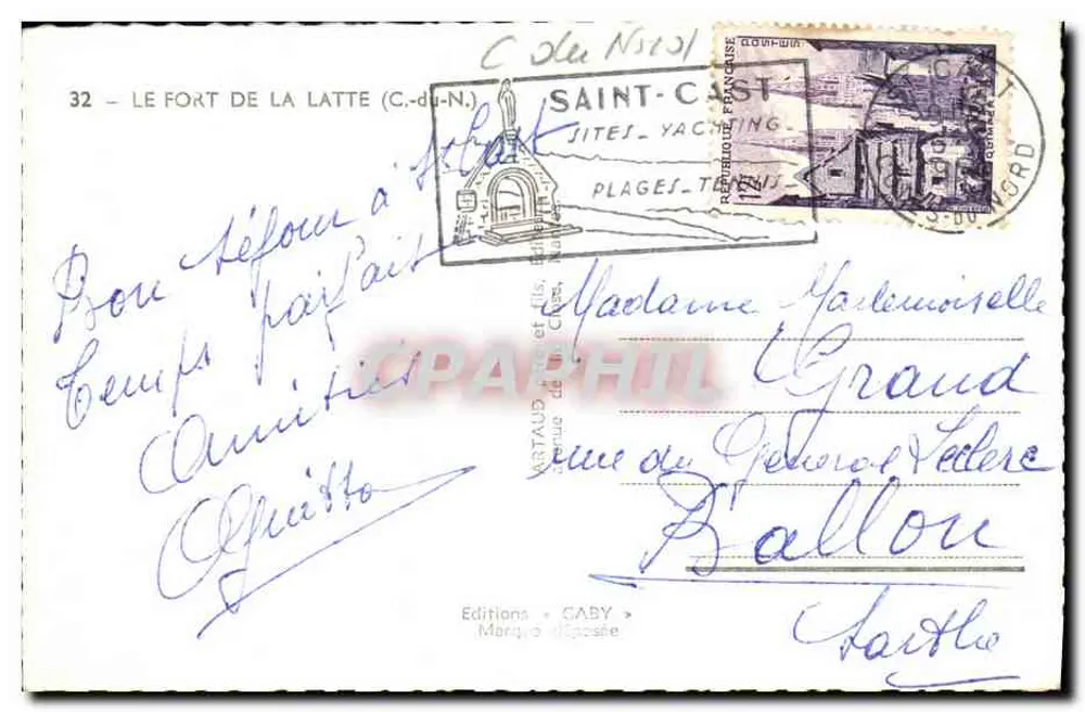 O Forte da Latte — Charente-Maritime — Edições Gaby - Verso