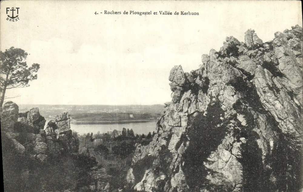Rochers de Plougastel und Tal von Kerhuon — Verlag F.T. BREST, Nr. 4 - Vorderseite