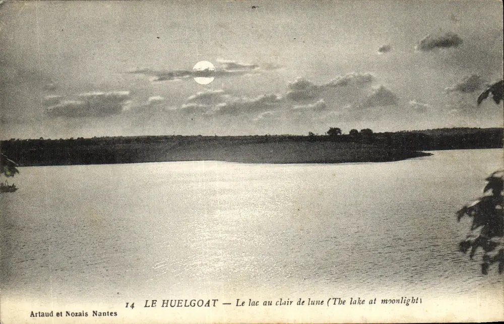 Le Huelgoat — Der See im Mondlicht — Artaud et Nozais Nantes 14 - Vorderseite
