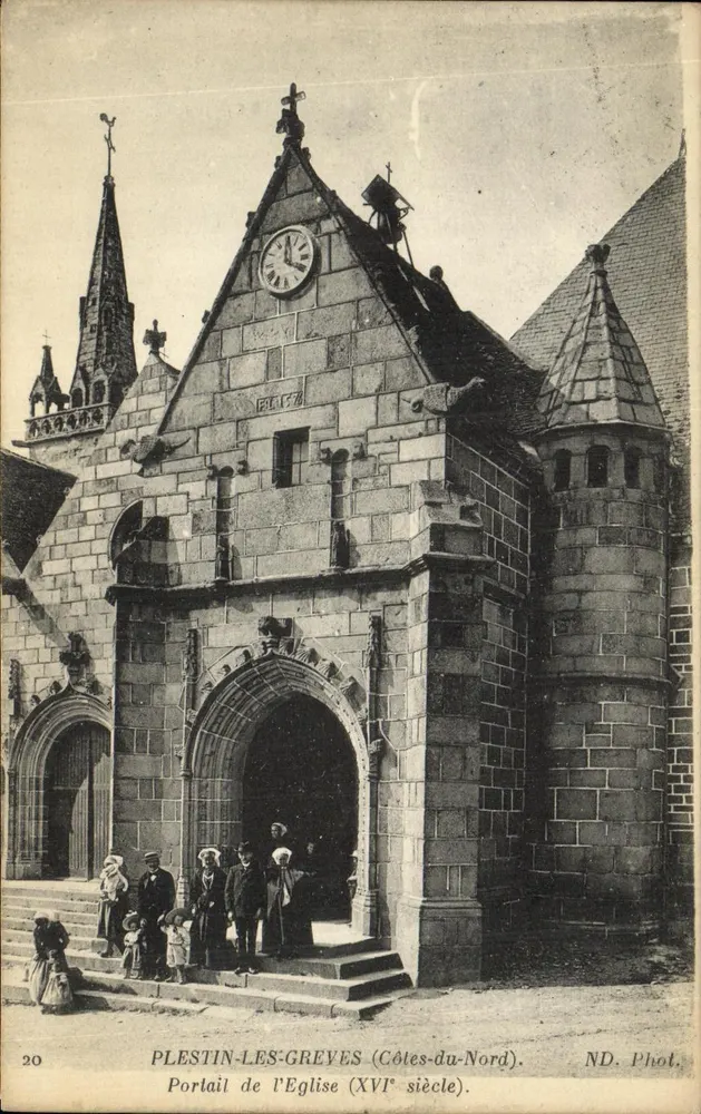 Plestin-les-Grèves (Côtes-du-Nord) — Portal der Kirche (16. Jahrhundert) — ND. Phot. - Vorderseite