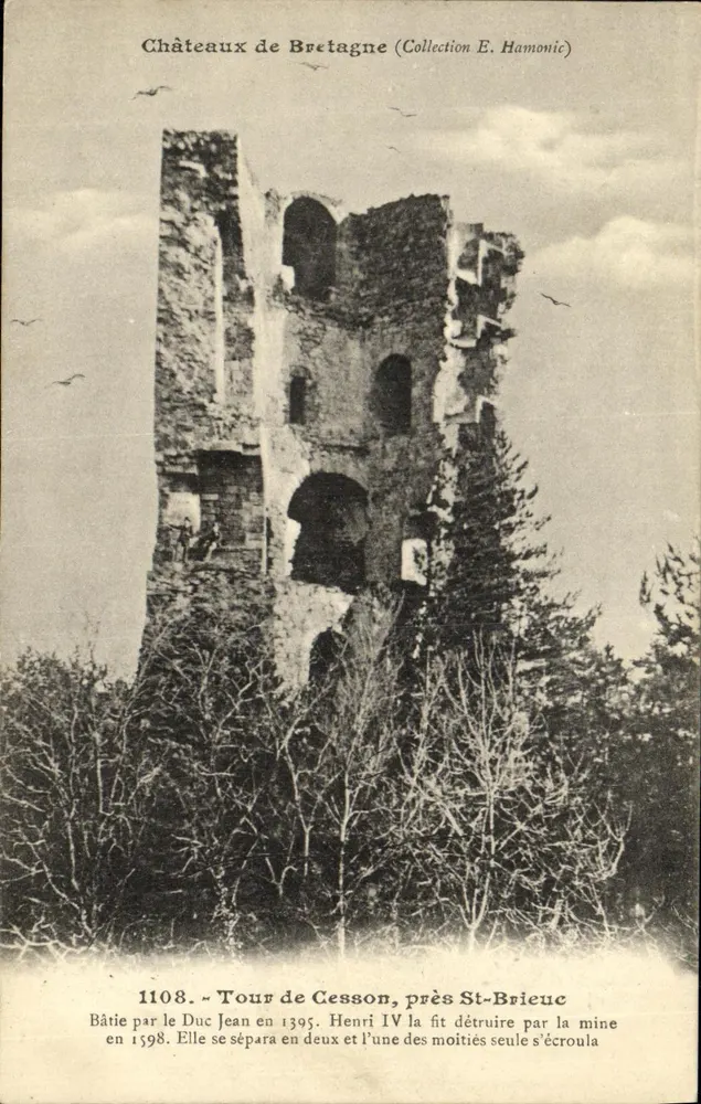 Torre de Cesson, perto de St-Brieuc — Castelos da Bretanha — Coleção E. Hamonie — n° 1108 - Frente