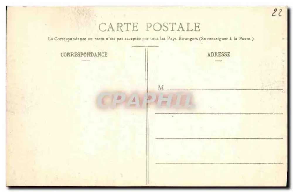 Kerity (Côtes-du-Nord) — A Valei de Beauport — editor não identificado, n° de série 22 - Verso