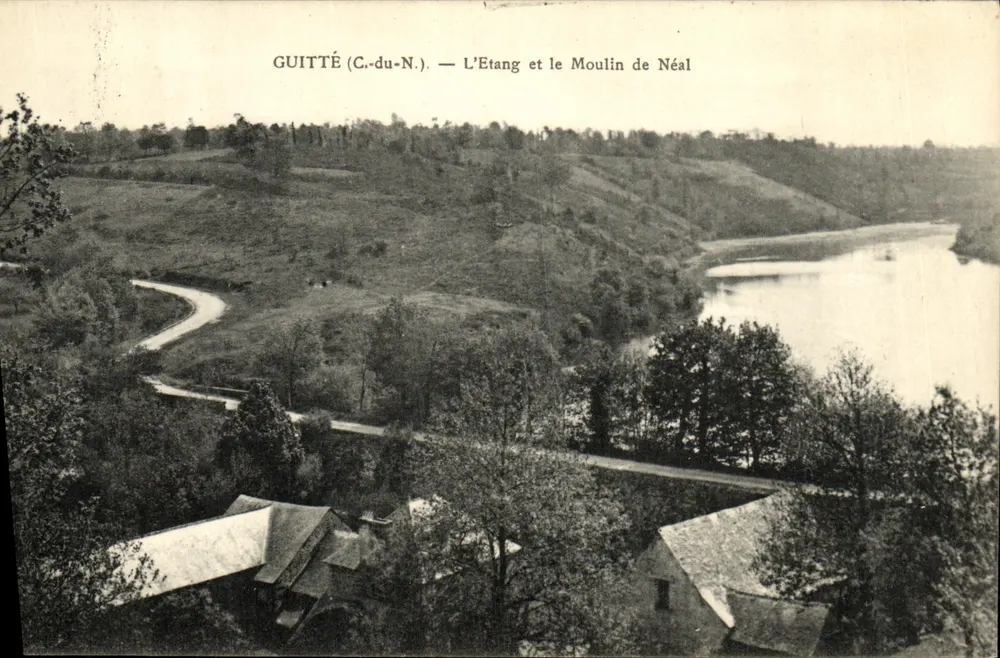 Guitté (C.-du-N.) — Der See und das Mühle von Néal - Vorderseite