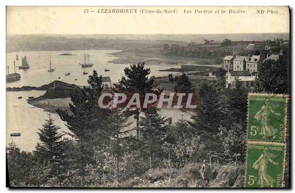 Lezardrieux (Côtes-du-Nord) — Les Perdrix et la Rivière — ND Phot - Recto