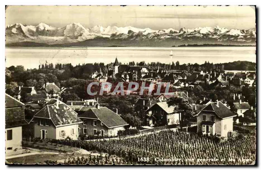 Colombier allgemeiner Blick und die Alpen — CRAPHIL 1698 - Vorderseite