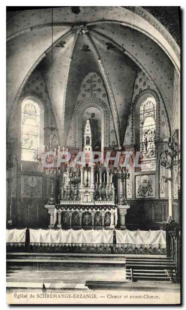 Kirche von SCHRÉMANGE-ERZANGE — Chor und Kirchenschiff - Vorderseite