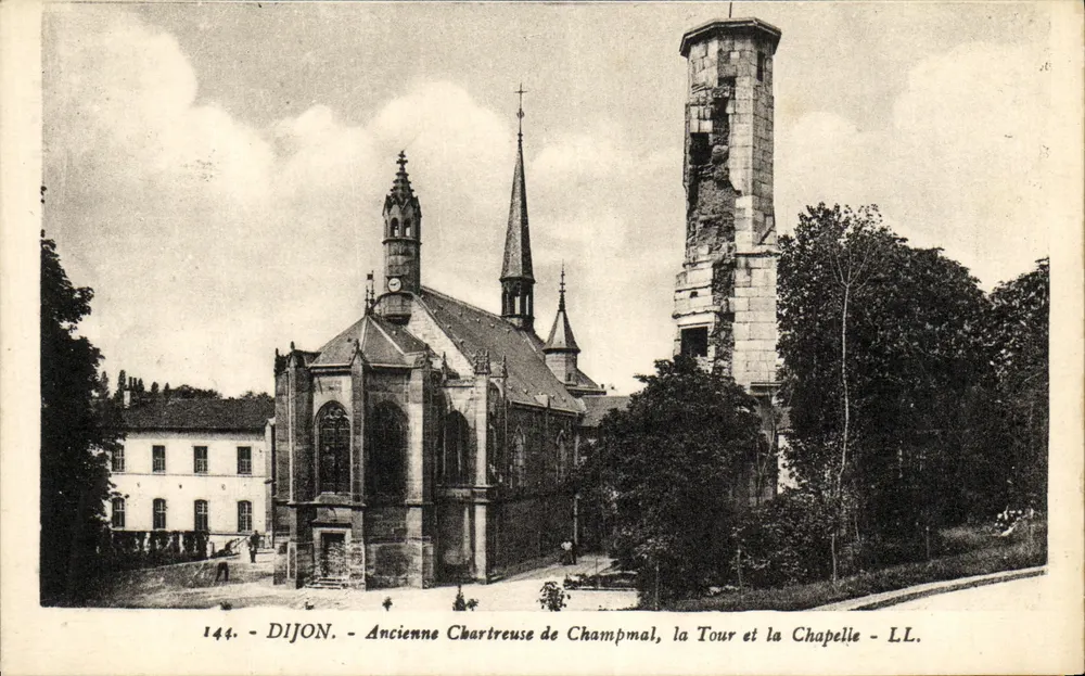 Dijon — Alte Chartreuse von Champmol, die Turm und die Kapelle — LL. n°144 - Vorderseite