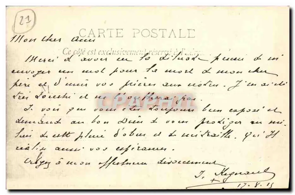 Castelo de Mercey — Côte-d'Or — Coleção dos Castelos da Borgonha, Fototipia Bourgoin Frères Chaton S 5 - Verso