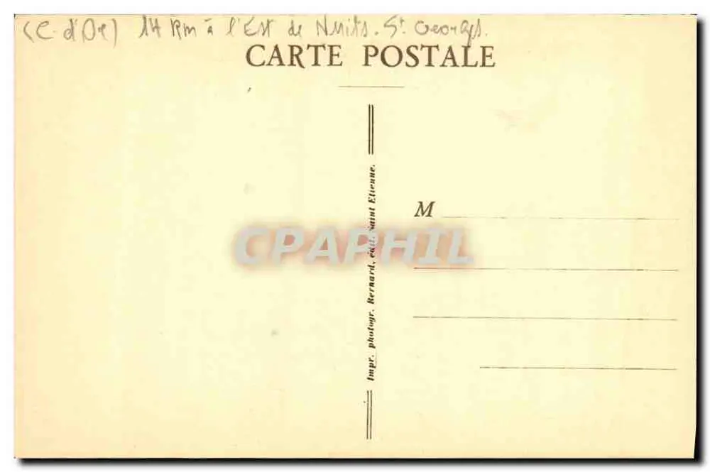 Abadia de CITEAUX (Côte-d'Or) — O Calvário — CI. F. de B. - Verso
