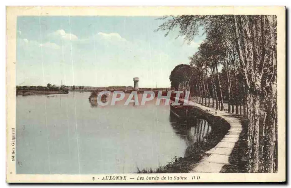 Auxonne — Les bords de la Saône — Éditeur Guignaud n°9 - Awers