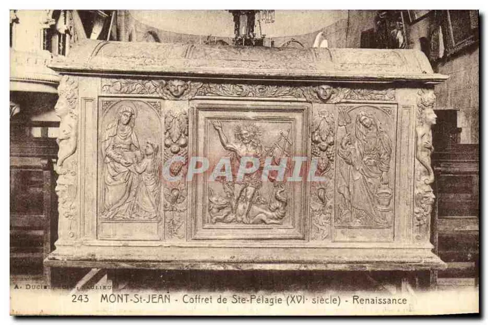 Mont-St-Jean - Sarg von Ste-Pélagie (16. Jahrhundert) - Renaissance - Vorderseite