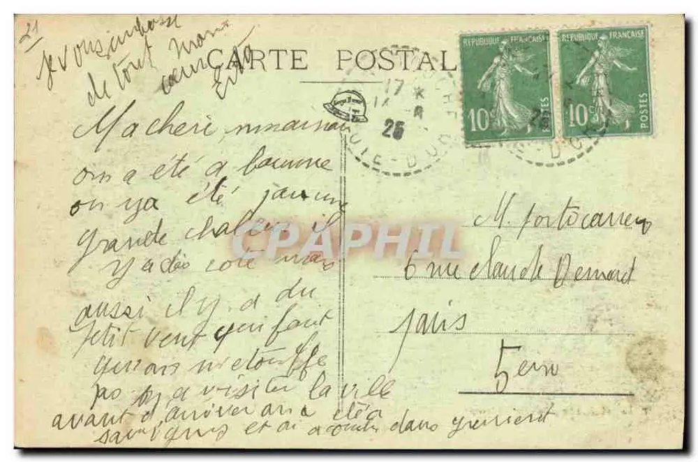 Vallon de Fontaine Froide - Les Prés — Rouco aîné, Verlag, Beaune (Deposited) - Rückseite