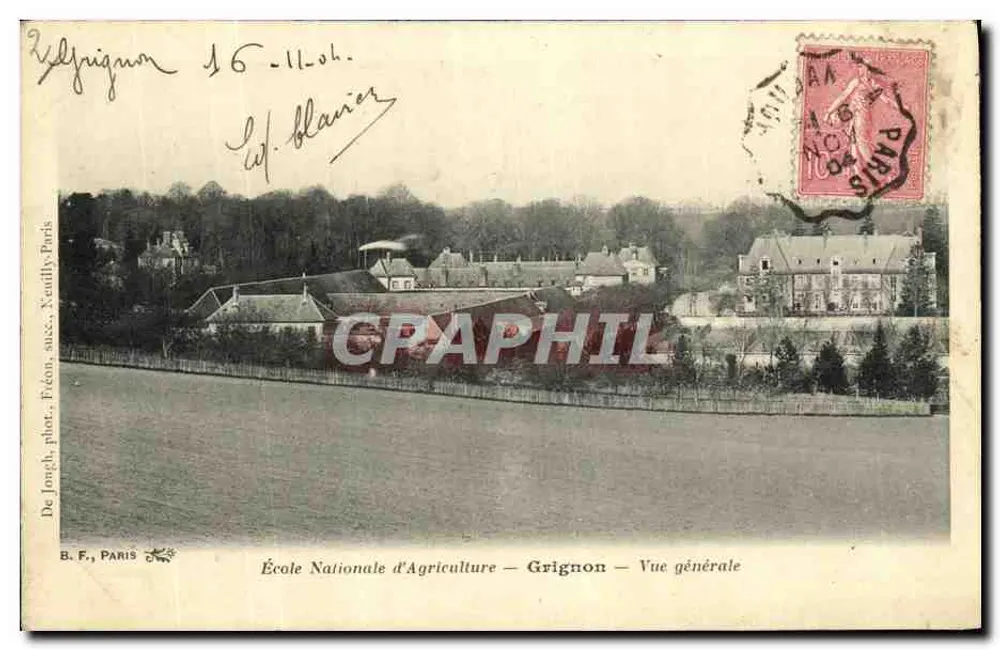 Nationale Agrarschule — Grignon — Allgemeiner Blick — De Jough, Foto Fréon, Nachfolger Nattily, Paris - Vorderseite