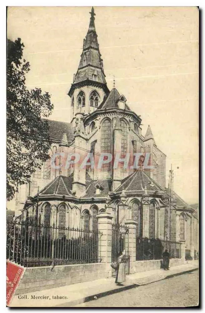Église Sainte-Marie — vue de l'édifice avec son clocher à flèche — éditeur Coll. Mercier, tabacs - Frente
