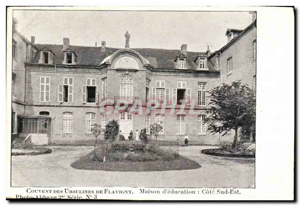 Kloster der Ursulinen von Flavigny — Bildungshaus: Südostseite — Photo-Abbaye, Serie N° 3 - Vorderseite
