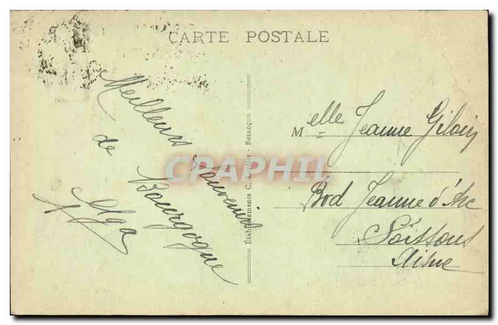 Seurre (Côte-d'Or) — Die Brücke und der Stadteingang — Verlag: Établissements G. Cadier, Besançon - Rückseite