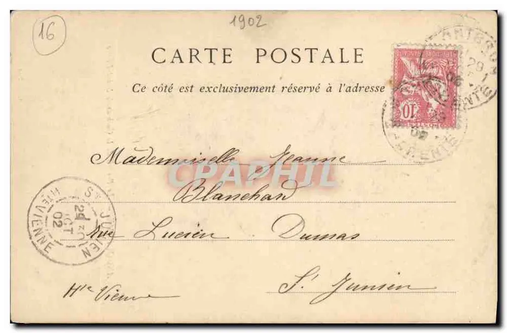 Angoulême — Ansicht des Portals der Kathedrale Saint-Pierre — Bagraud, Buchhändler, Angoulême - Rückseite