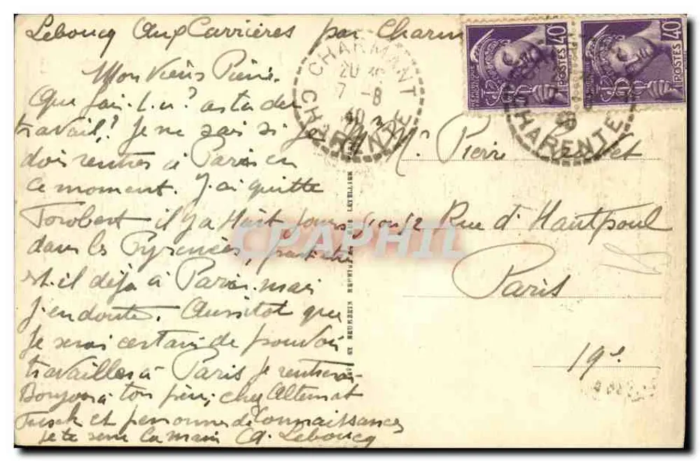 Angoulême — A Catedral, a fachada — L.L. — n° 151 - Verso