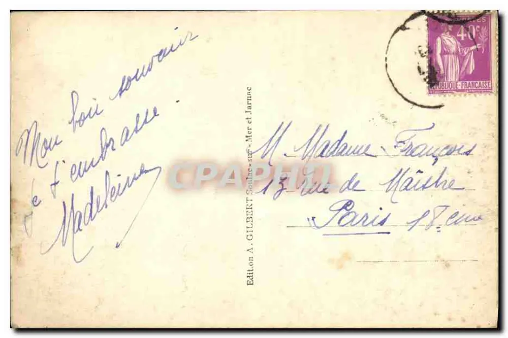 अंगूलेम और इसके आसपास — ला रोच फूकाल्ड के किला — एडिशन ए. ओ.ए. गिलबेक्ट - पीछे
