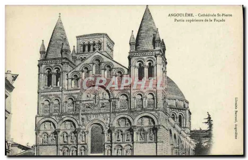 Angoulême - Kathedrale Saint-Pierre - Oberer Teil der Fassade - Vorderseite