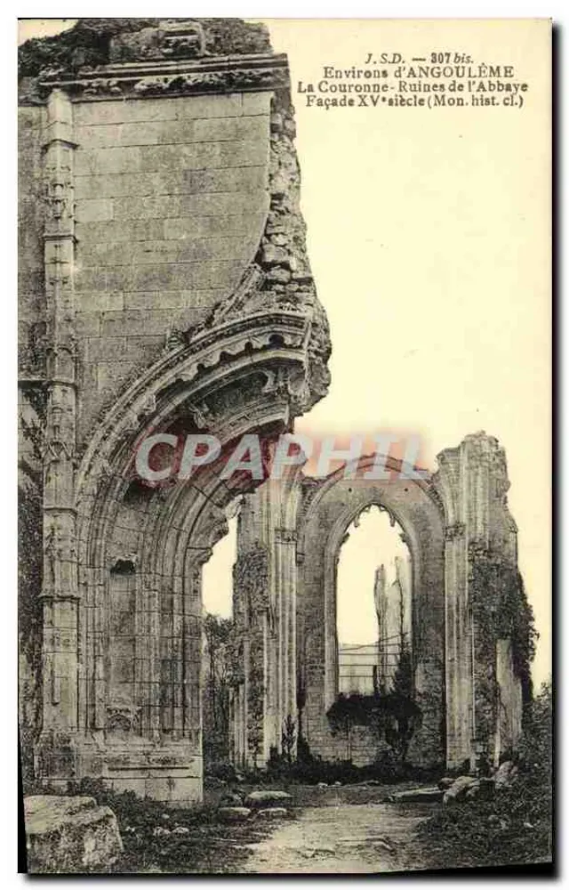 Ruinen der Abtei Couronne — Angoulême — J.S.D. — 307 bis - Vorderseite