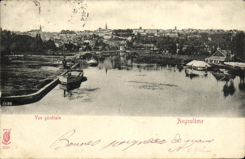 Angoulême — Vue générale du port et du centre-ville — Paris, éditeur VARIA n° 2531 - Frente