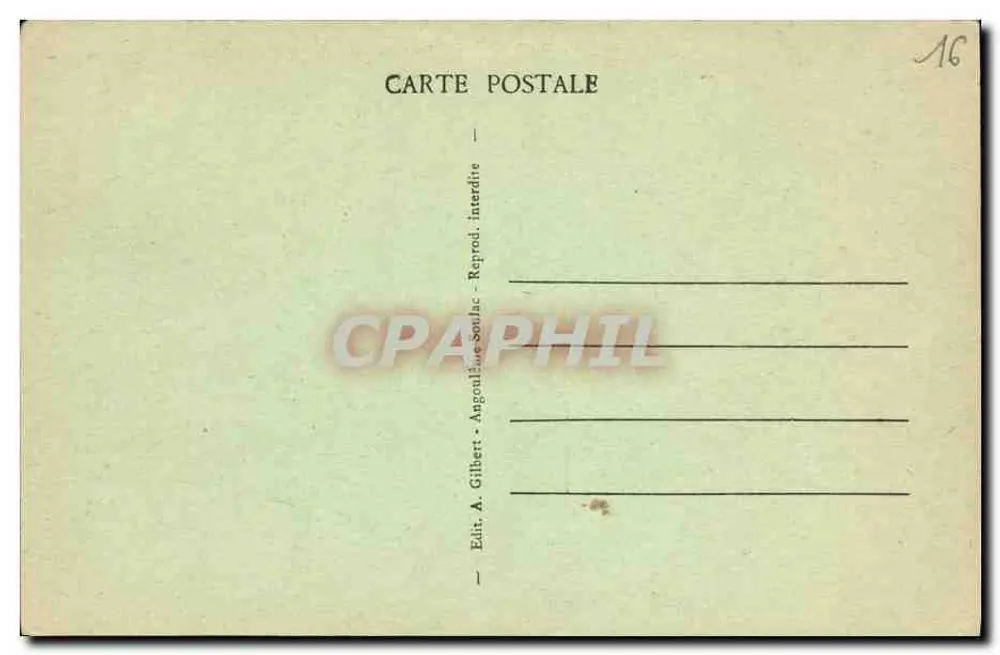 Angoulême — Rempart Desaix e Estátua Carnot — Les Beautés de France, A.G.A. n°860 - Verso