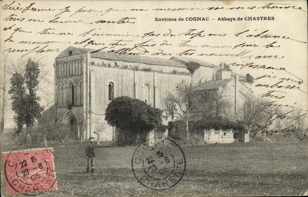 Cerca de COGNAC — Abadia de CHASTRES — editor não visível - Frente