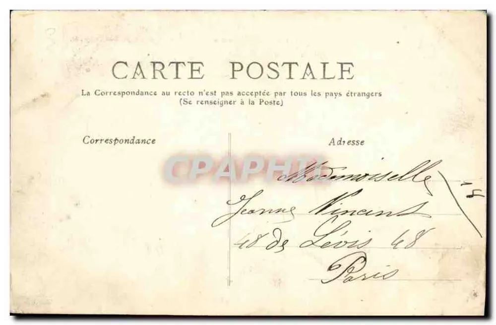 Cerca de COGNAC — Abadia de CHASTRES — editor não visível - Verso