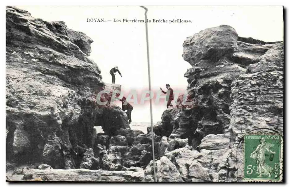 Royan — Les Pierrières, la Brèche périllense — Editor no identificado - Anverso
