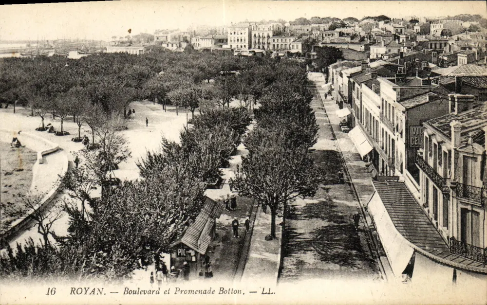 Royan — Boulevard e Promenade Botton — LL. - Frente