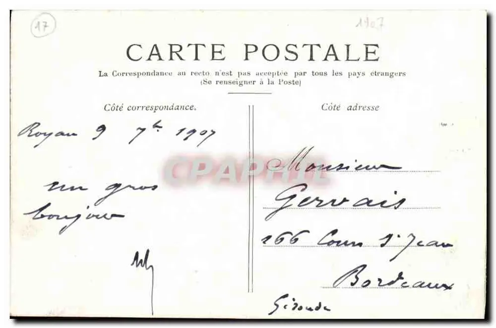 Royan — Boulevard St-Georges em direção a Iloyan — editor não identificado - Verso