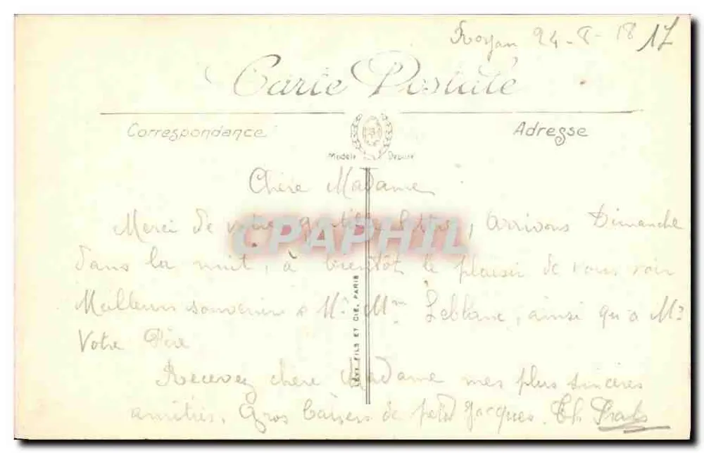 Royan — Ankunft des Bootes aus Bordeaux — LL - Rückseite