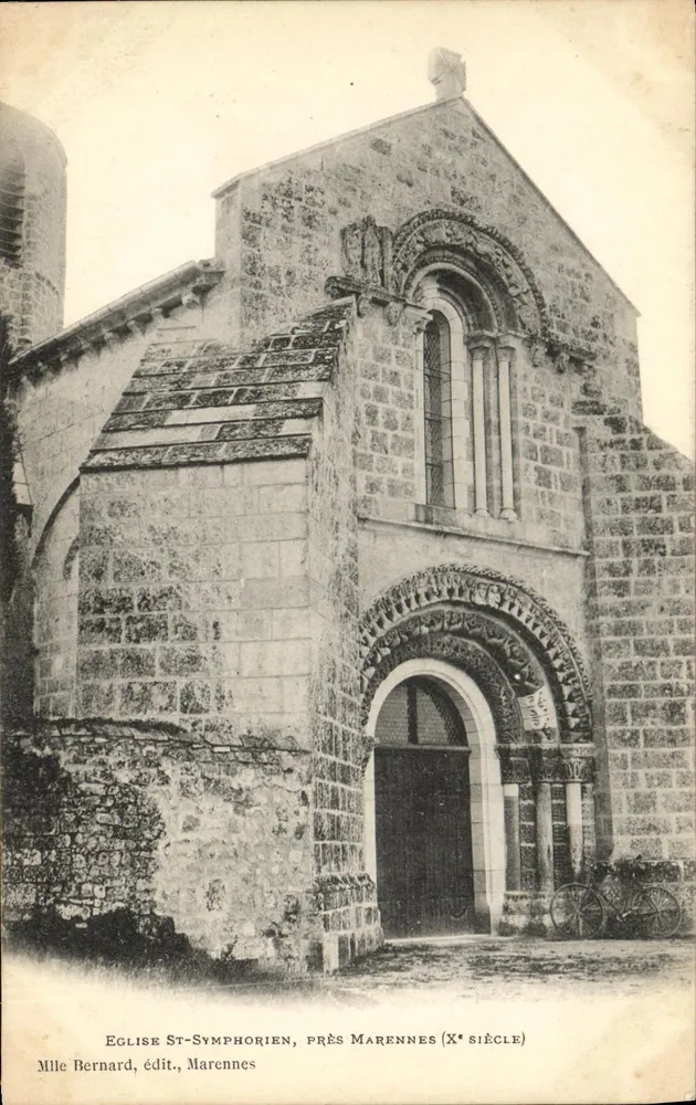 Kirche Saint-Symphorien, nahe Marennnes — 10. Jahrhundert — Frau Bernard, Verlag, Marennnes - Vorderseite
