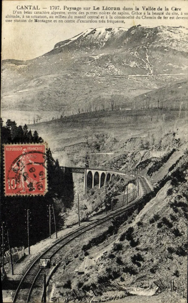 Cantal — 1707. Landschaft von Le Lioran in der Cère-Tal — unbekannter Verleger - Vorderseite