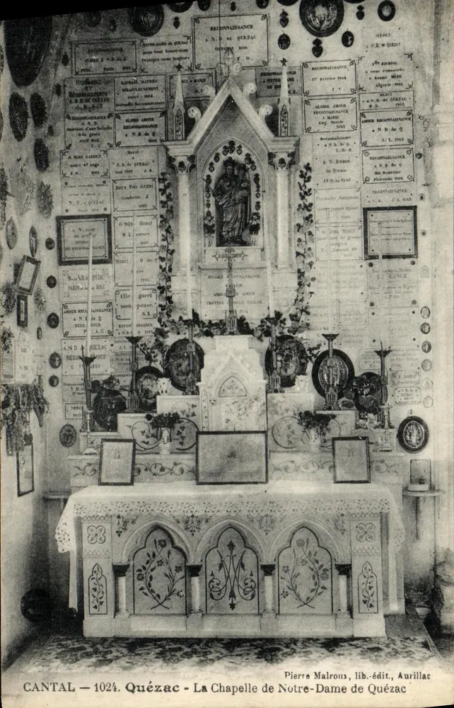 Quézac - Kapelle Notre-Dame de Quézac — Pierre Malrons, Verlag, Aurillac - Vorderseite