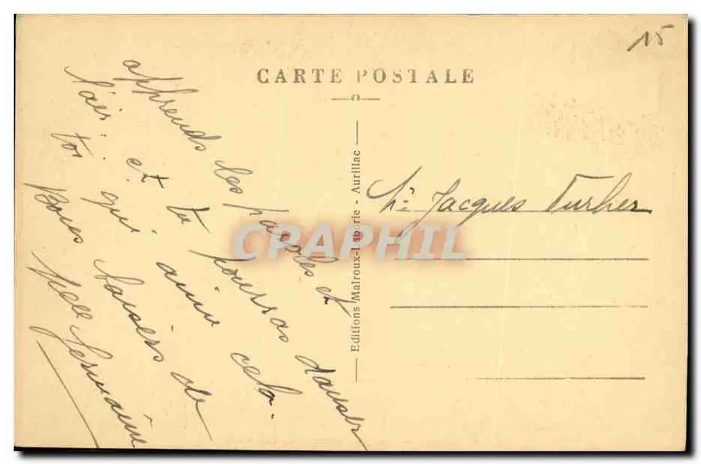 Pittoreski Cantal — Tańczenie bourré w Le Croisement — Wydawnictwo Matroux-laprie - Rewers