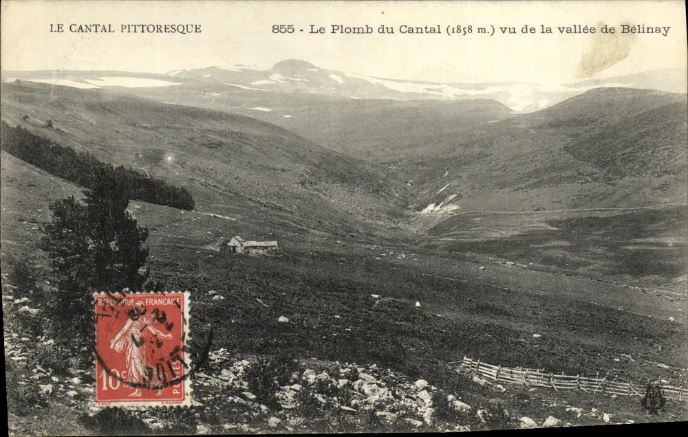 Der Plomb du Cantal (1858 m) aus der Bélinay-Tal-Sicht — Serie 855 — Verlag Le Cantal Pittoresque - Vorderseite