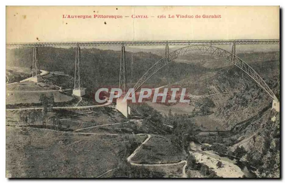 Der Viadukt von Garabit — Cantal — 1261 — Die malerische Auvergne - Vorderseite