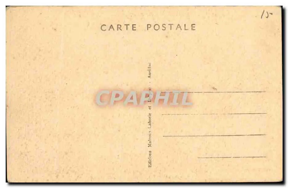 Aurillac — Vista Geral (Bairro Norte) — Éditions Malroux Laborie et Dohier - Verso