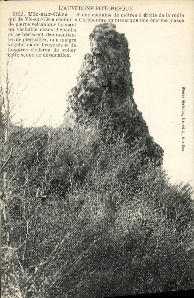 Vic-sur-Cère — Chaos de deslizamentos vulcânicos em Curebourse — Pierre Maïponx, Impr.édit., Aurillac - Frente