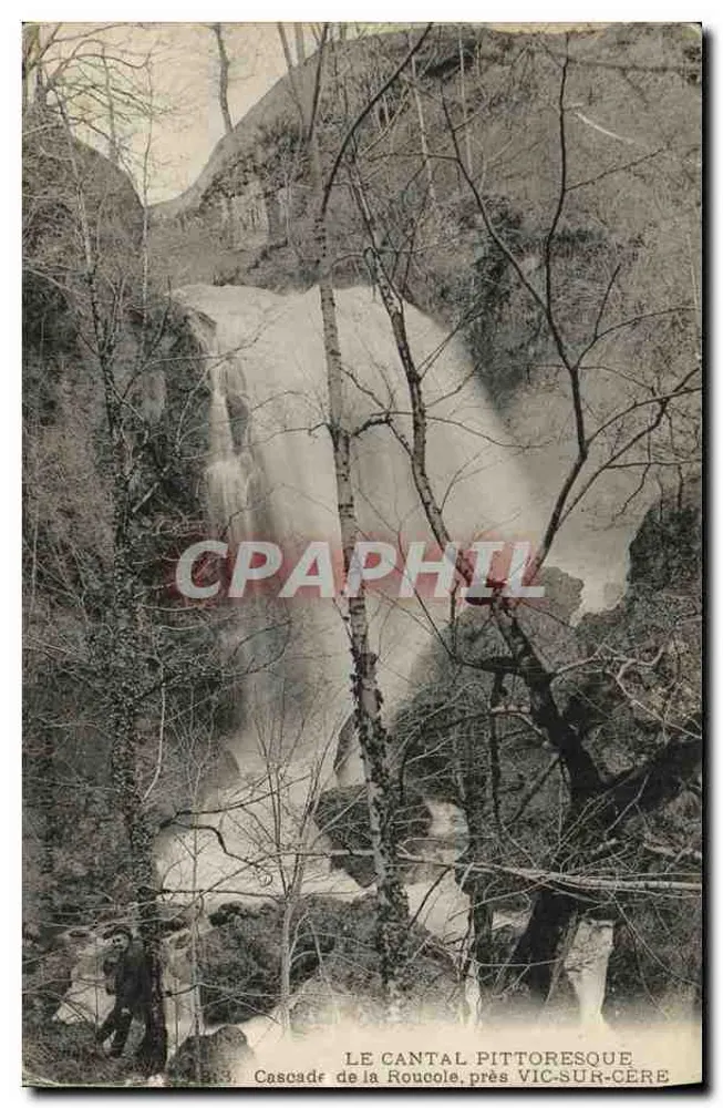 Cachoeira da Roucole, perto de Vic-sur-Cère — O Cantal pitoresco — editor não identificado - Frente