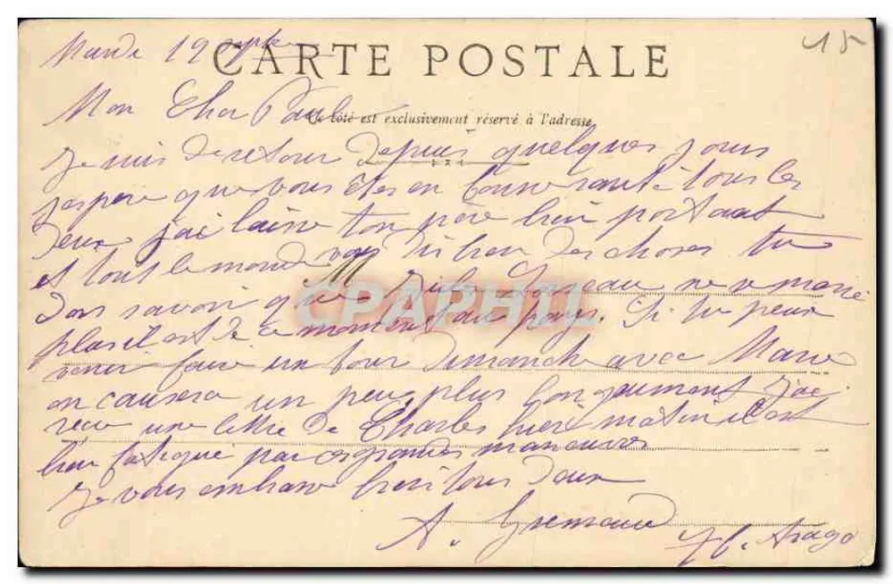 O Cantal - Rocher de Muret, perto de Vic-sur-Cère - Verso