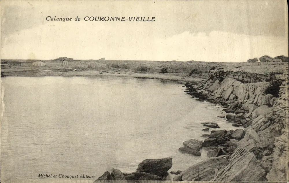 Calanque de Couronne-Vieille — vista da baía e das falésias — Michel e Chouquet editores - Frente