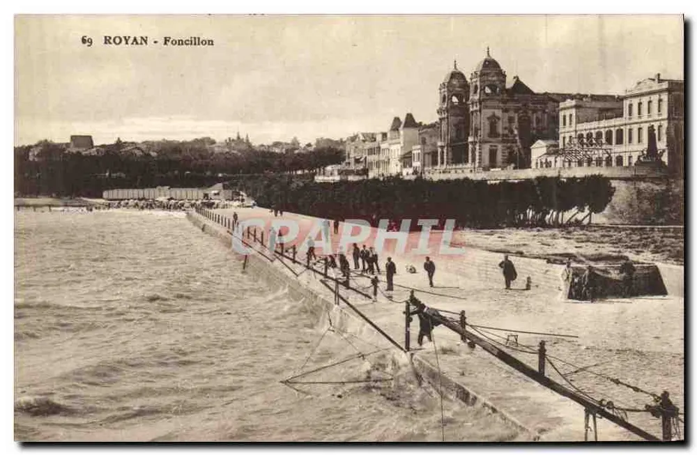 Royan - Foncillon — vista do cais e do porto — editor C. Alazard, Nîmes - Frente