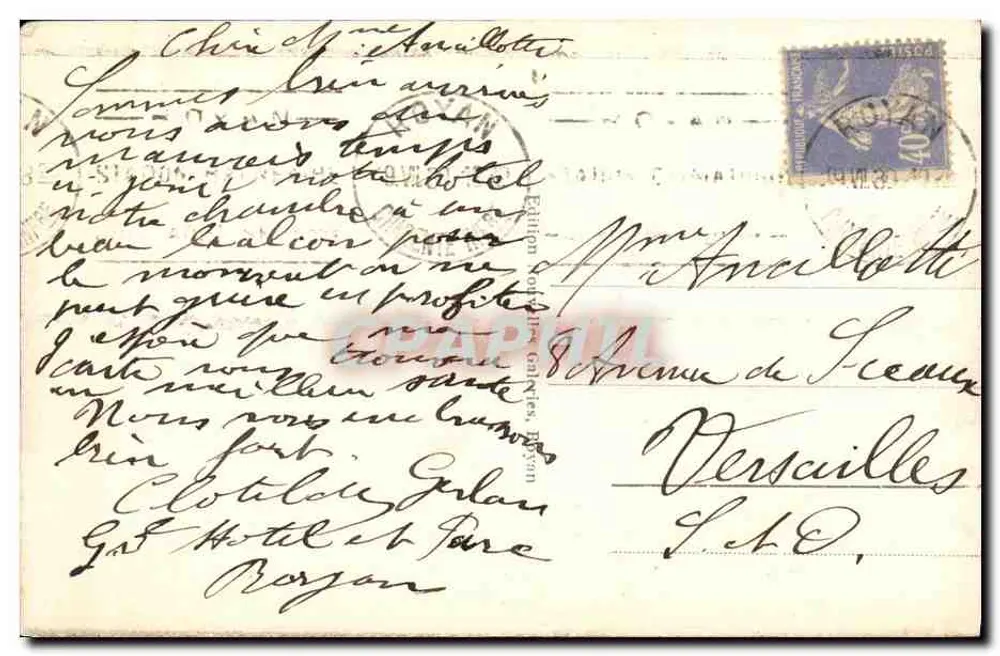 Royan - Le Grand Hôtel et du Parc — Édition Dubonne, n°57 - Rückseite