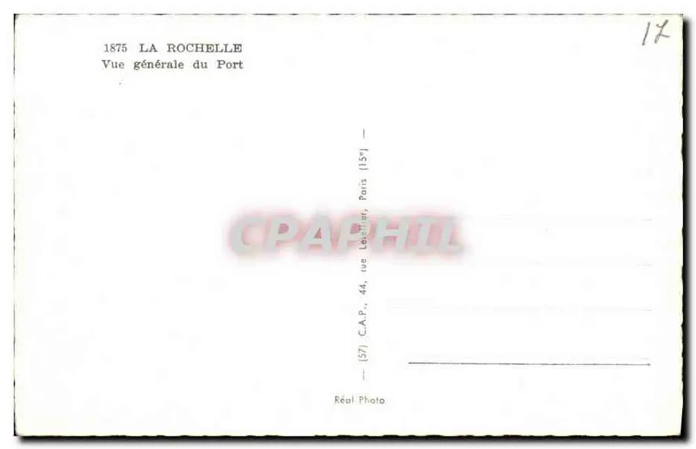 La Rochelle — Algemene uitzicht op het Haven — C.A.P., Parijs - Achterkant